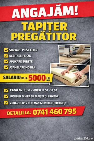 Angajam tapiter pregatitor buretare