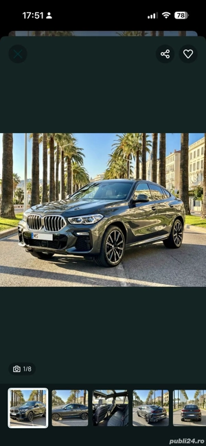 De vânzare X6, M interior exterior, Laser, camere 360, scaune de 7 cu masaj încălzire, 