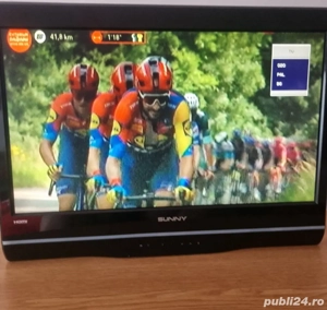 Vând tv SUNNY diagonala 18 inch, HDMI, pretabil pentru spații mai mici. 