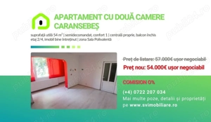Comision 0 - Apartament 2 camere etaj intermediar