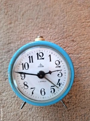 Ceas mecanic de msasa desteptator Aradora 4 rubine anii 60 functional