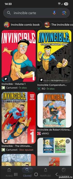 Caut carte Invincible 