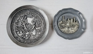 Lot farfurii decorative din alamă-cupru-cositor - imagine 5