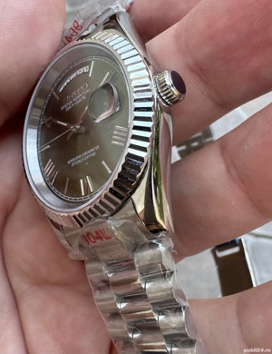 Seiko Mod Day-Date Oyster President Verde 40 mm mecanism japonez Miyoya 8285 - imagine 3