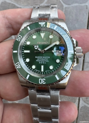 Seiko Mod Rlx Submariner 40 mm HULK VERDE mecanism japonez Seiko nh35