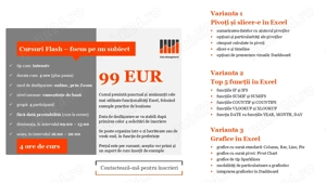 Consultanta Excel, meditatii Excel si curs Excel online de la 40 EUR pe ora - imagine 3
