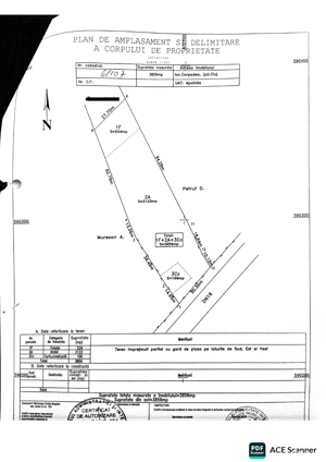 Vând teren intravilan + extravilan   Corpadea, jud. Cluj