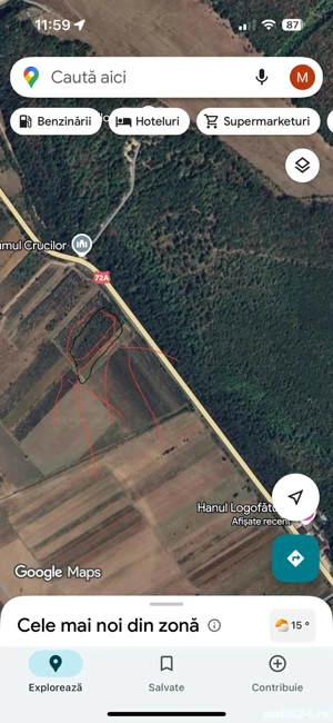 3800 m2 la DN 72A. zona Hanul Logofatului!Utilitati la 50 m - imagine 5