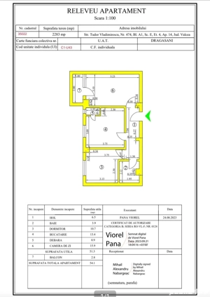 Apartament 2 camere, decomandat, 54 mp, str. T. Vladimirescu   Drăgășani, Vâlcea 