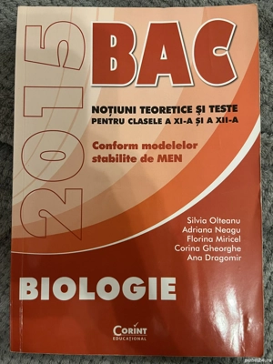 Teorie si teste - Biologie BAC 2015 - clasa a XI-a, a XII-a