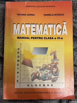 Matematică, manual pentru clasa a VI-a - Tatiana Udrea, Daniela Niţescu