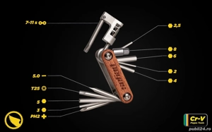 Kit multitools reparații bicicleta presa lant imbus compact 11 în 1 Pegas cursiera mtb semicursiera