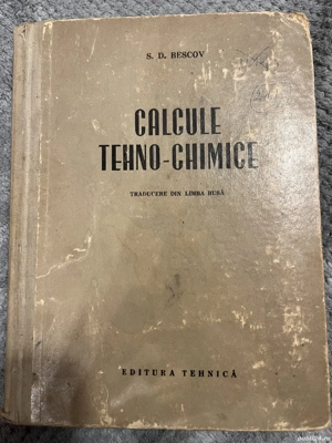 Calcule tehno - chimice - S.D. Bescov, 1953
