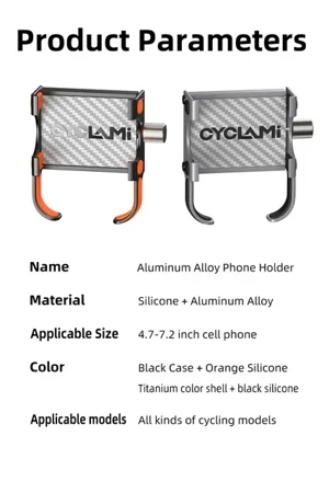 Suport aluminiu telefon oglinda motocicletă motor scuter atv Cyclami ghidon cursiera mtb smartphone