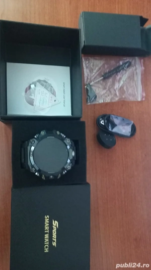 Vând SmartWatch 4G Sim Card Dual Cameras Amoled Screen 4+64GB GPS Video Call,1150 mAh - imagine 4