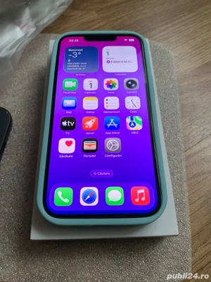 Telefon Apple iPhone 13 Albastru inchis 128gb telefon personal perfect functional baterie 74% tine c