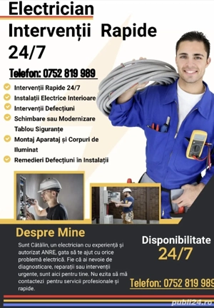 ELECTRICIAN  Intrerventii Rapide 24  7