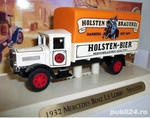 Camion de epoca Mercedes Benz L5 1932 bere Holsten, Corgi Yesteryear, macheta metal noua