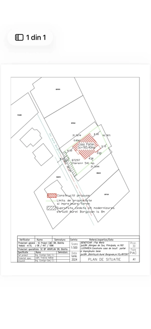 Vând teren intravilan 5.4 ari Bistrița strada Aurel Borgovan