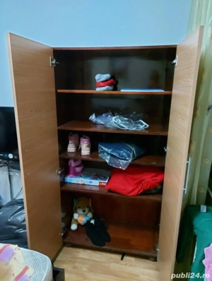 Vând dulap dublu 5 polițe , lemn, Voluntari lângâ București - imagine 4
