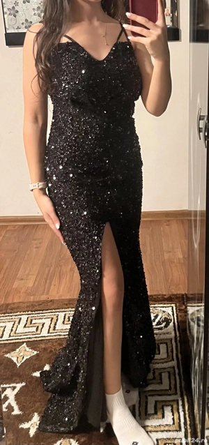 Rochie lungă cu paiete  - imagine 5