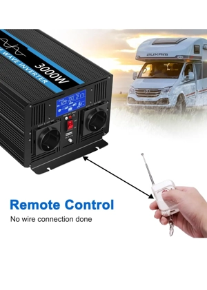 invertor  3000w  sinus pur , telecomandă 