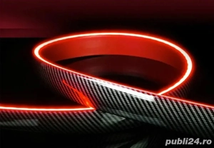 Eleron spoiler universal din carbon cu banda LED si stop frana pentru portbagaj si luneta - imagine 5