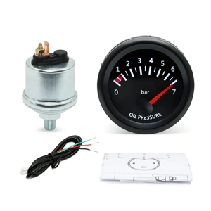 Indicator digital presiune ulei motor   ceas manometru electronic pentru tractor 12V
