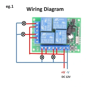 Releu cu telecomandă 4 canale 12V   modul cu 4 relee și 2 telecomenzi incluse - imagine 3