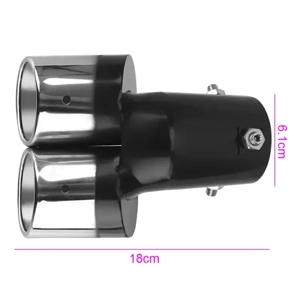 Ornament Teavă Evacuare Dublă Inox Universal   Compatibil BMW, Audi, VW - imagine 3