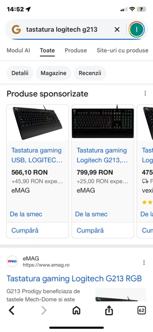 vand tastatura logitech g213 noua la cutie 