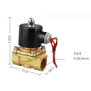 Electrovalva Apa Aer 220V 3 4 cu Solenoid Normal Inchis   Automatizare Irigatii si Sisteme Termice - imagine 3