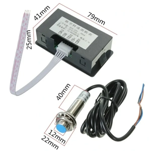 Tahometru Digital cu Senzor Hall pentru Tractor, Strung, Combina   12V 24V, LED RPM - imagine 4