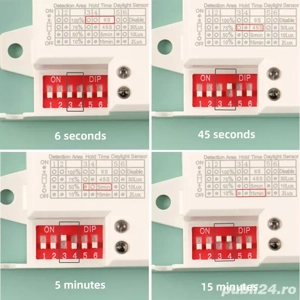 Senzor de Mișcare cu Microunde 360  pentru Tavan   Comutator Automat 220V Alb - imagine 5