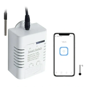Termostat inteligent WiFi cu senzor temperatura DS18B20   control automat Tuya Smart, 220V 16A - imagine 3