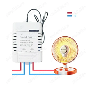 Termostat inteligent WiFi cu senzor temperatura DS18B20   control automat Tuya Smart, 220V 16A - imagine 5