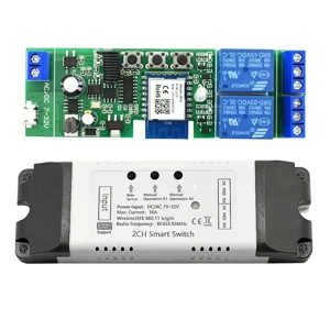 Modul Releu Inteligent WiFi 2 Canale 5V 24V Compatibil Tuya Smart Life
