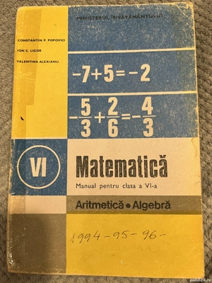Matematică   Manual pentru clasa a VI-a - Constantin P. Popovici, Ion C. Ligor, Valentina Alexianu