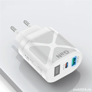 Încărcător Telefon și Tabletă 65W GaN USB-C & USB-A   Fast Charger PD QC pentru iPhone, Samsung - imagine 4