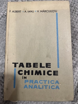 Tabele chimice in practica analitica - F. Albert, A. Ianu, V. Marculetiu