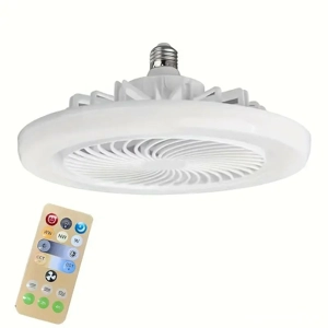 Ventilator Tavan Alb cu Telecomanda si Lumina LED Dimabila   Interior & Terasa - imagine 3