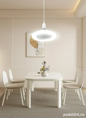 Ventilator Tavan Alb cu Telecomanda si Lumina LED Dimabila   Interior & Terasa - imagine 5