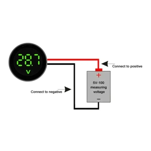 Voltmetru Digital 12V pentru Baterii Auto   Măsurare Precisa Curent Continuu 4-100V DC - imagine 4