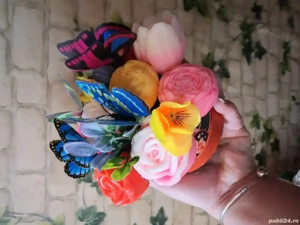 Aranjament floral din săpun parfumat 
