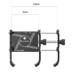 Suport Telefon Reglabil pentru Motocicleta, Bicicleta, Trotineta Electrica si ATV   Aluminiu Negru - imagine 3