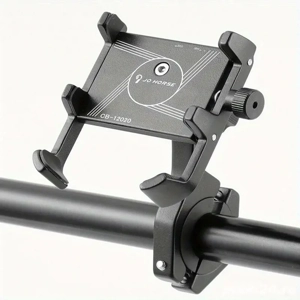 Suport Telefon Reglabil pentru Motocicleta, Bicicleta, Trotineta Electrica si ATV   Aluminiu Negru - imagine 4