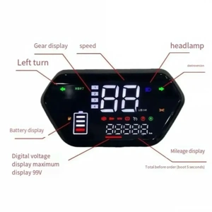 Display Digital LCD Bord pentru Trotineta, Scuter Electric, Harley si CityCoco, 48V, 60V, 72V - imagine 4