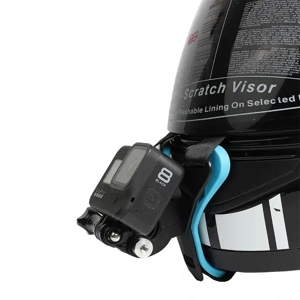 Suport Prindere Camera GoPro pentru Casca Moto   Fixare Stabila si Filmare Clara - imagine 4