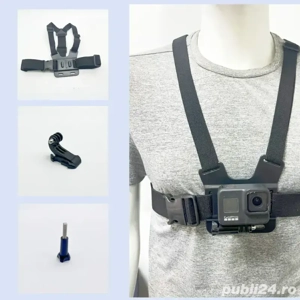 Suport Ham Piept pentru Telefon si Camera GoPro   Sistem Prindere Chest Mount Reglabil - imagine 4