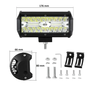 Set 2 Proiectoare LED BAR Auto 240W   24000LM, 12V 24V pentru Tractor, Camion, ATV, Offroad - imagine 5
